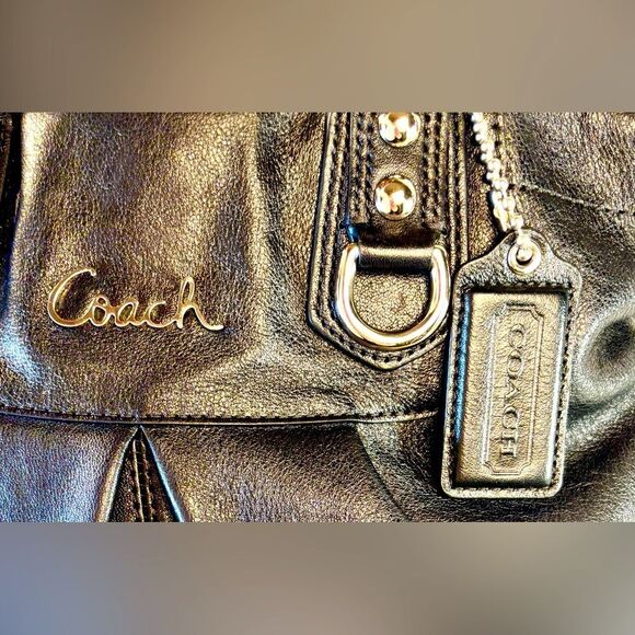 032-Coach:F15513 Ashley Black Pebbled Leather Satchel Carryall & Wallet Set - Picture 11 of 15